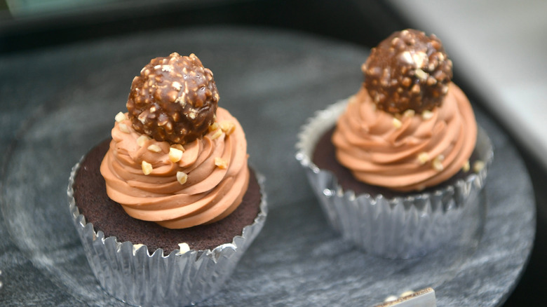 Nutella frosting on cupcakes
