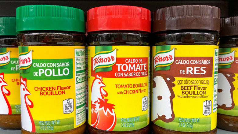 Jars of Knorr bouillon cubes