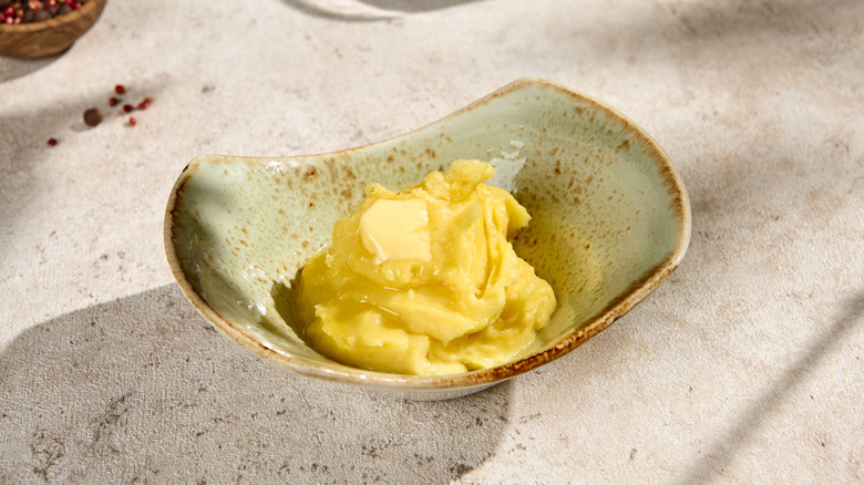 Bowl of softened butter