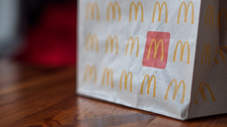 A McDonald's brown paper bag