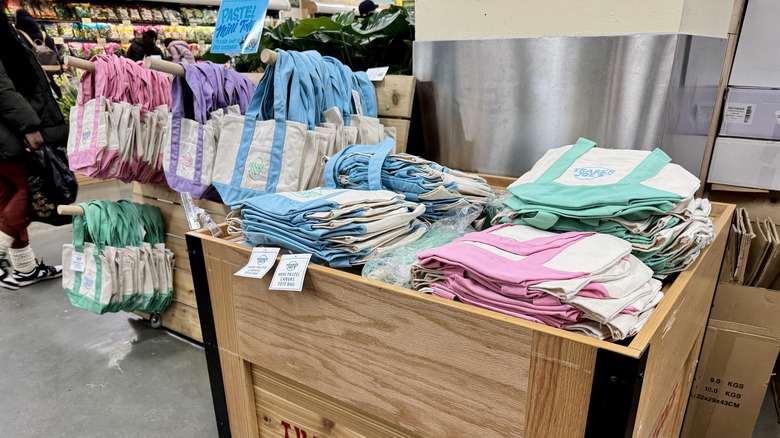 Stack of Trader Joe's Tote Bags