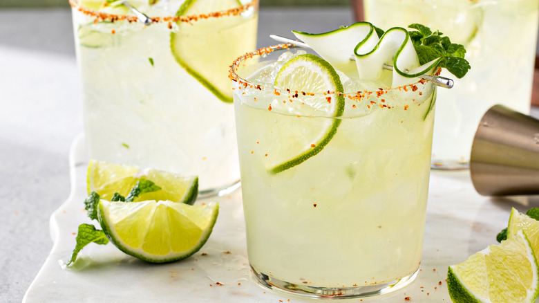 Margarita with a Tajin rim