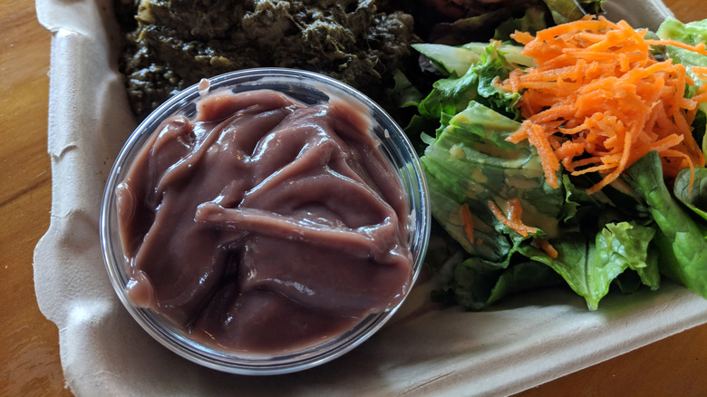 Combo plate with a container of poi